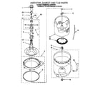 Whirlpool LSL8244EZ0 agitator, basket and tub diagram
