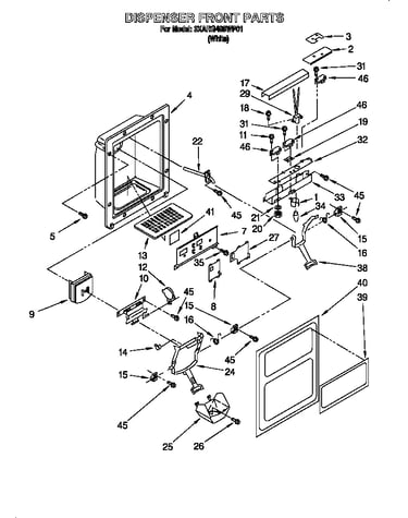 Dispenser front