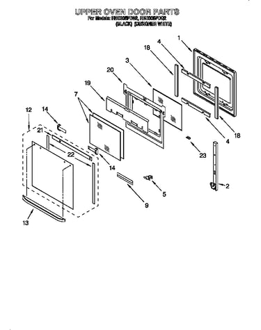 Upper oven door