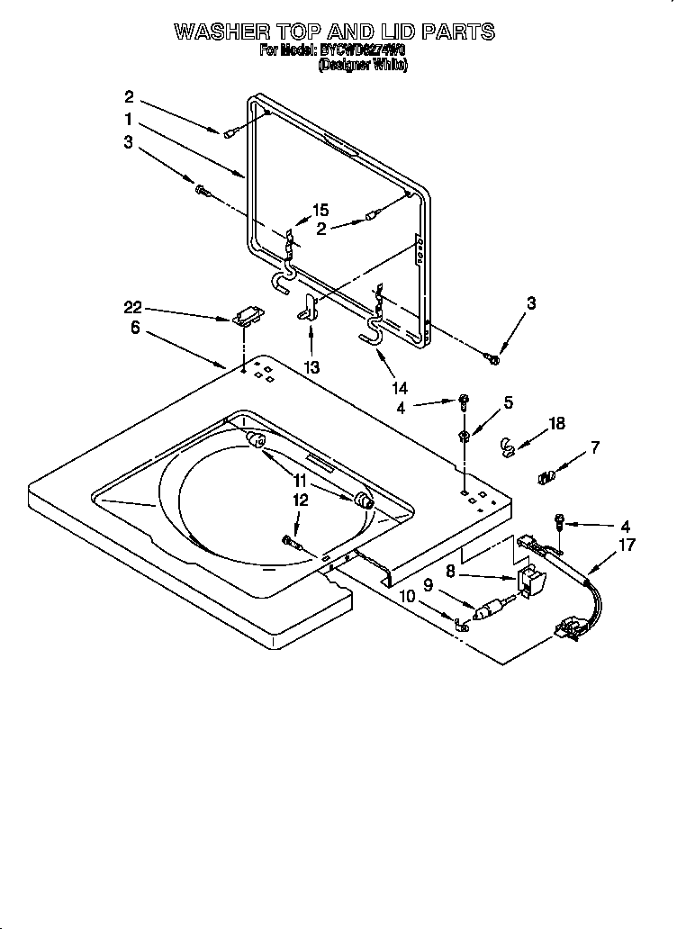 Washer top and lid