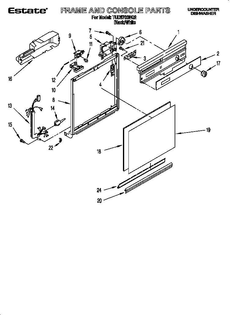 Frame and console