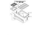 Roper FEP320EW1 drawer and broiler diagram