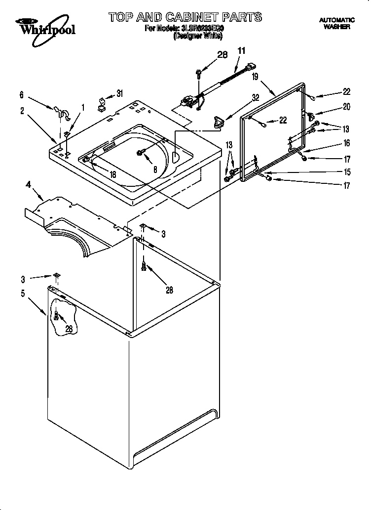 Top and cabinet