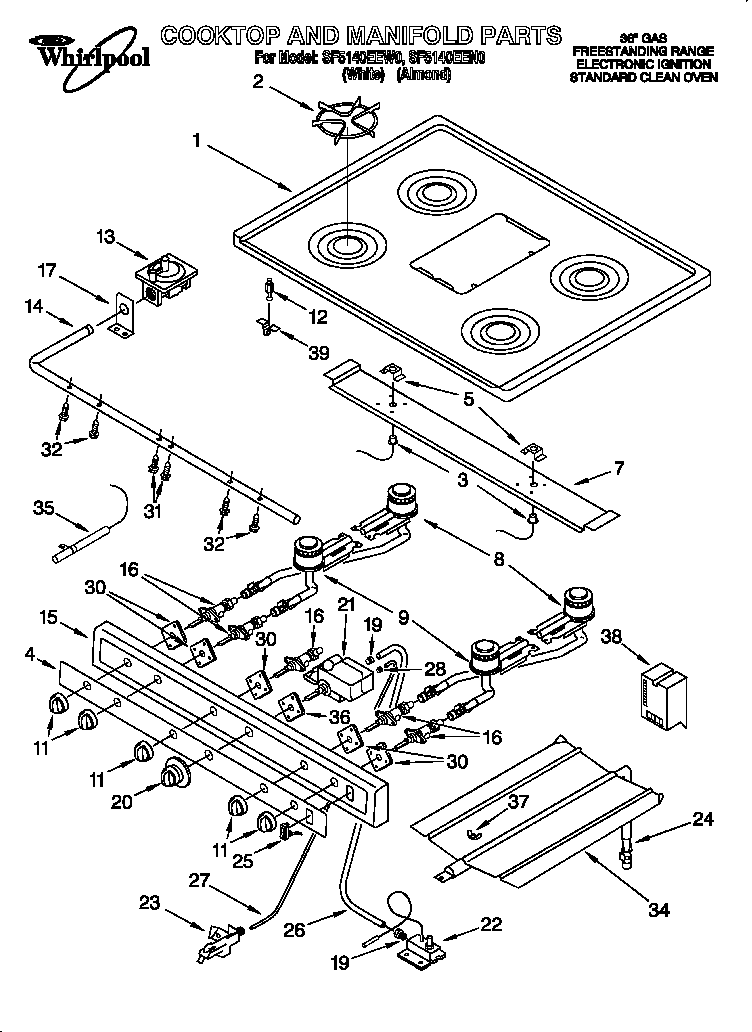 COOKTOP AND MANIFOLD