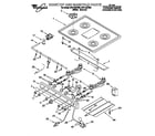 Whirlpool SF5140EEW0 cooktop and manifold diagram