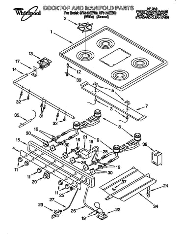 Cooktop and manifold