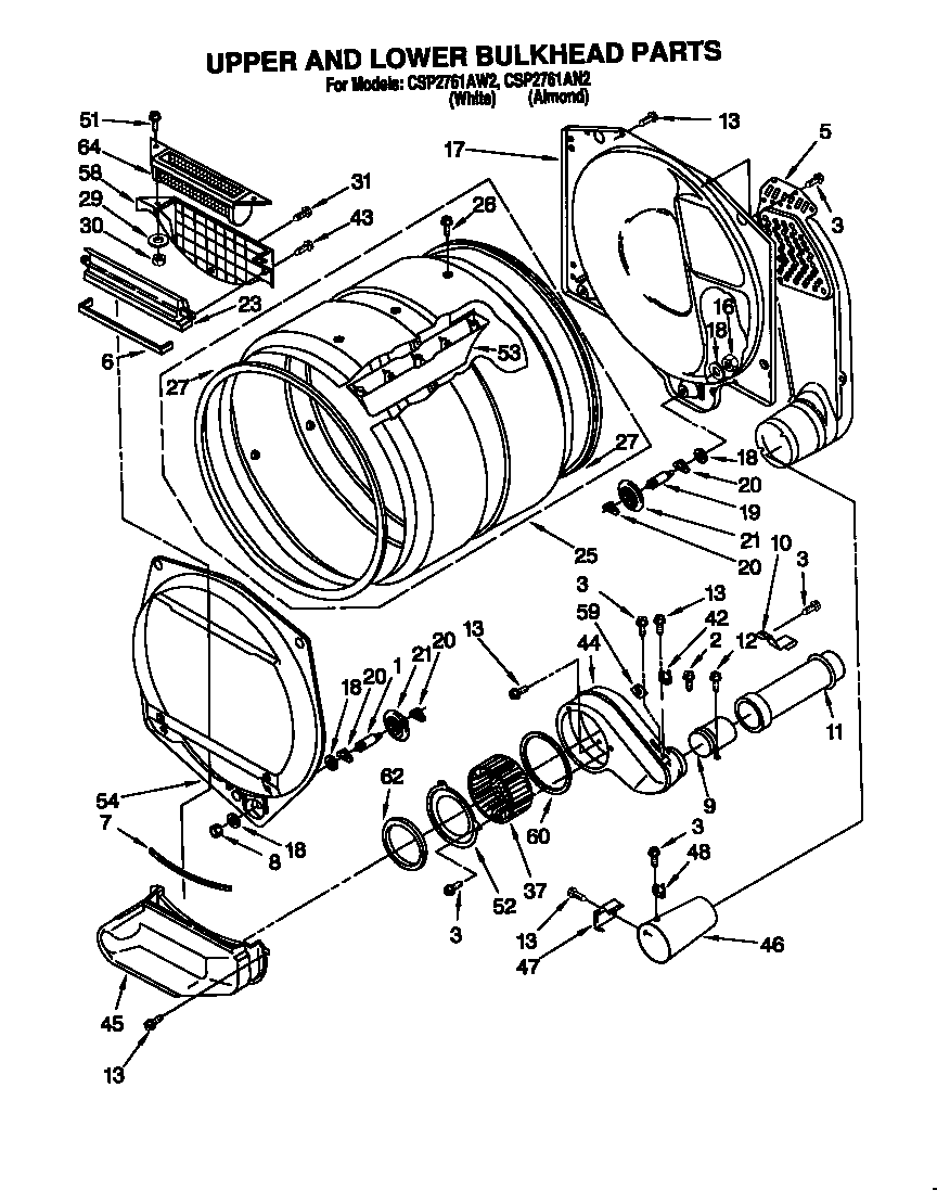 Upper and lower bulkhead