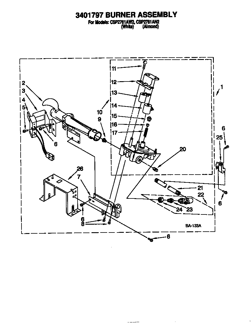 3401797 burner assembly