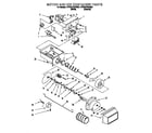 Whirlpool 4YED27DQDN01 motor and ice container diagram