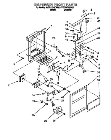 Dispenser front