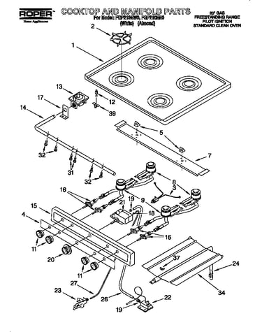 Cooktop and manifold