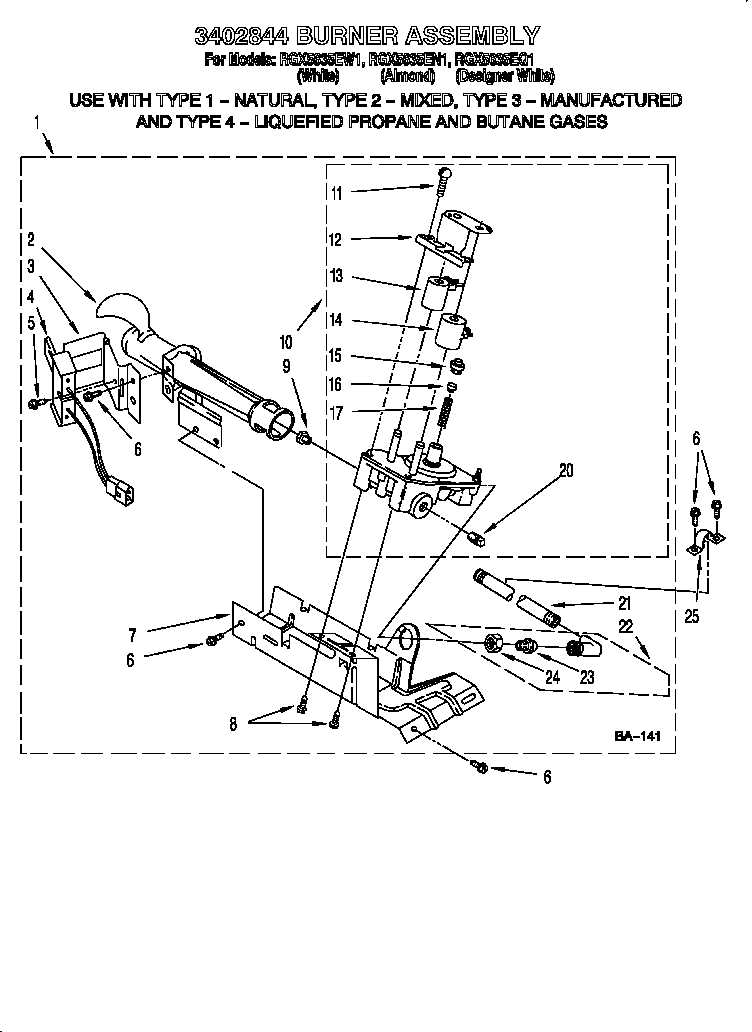 3402844 BURNER ASSEMBLY