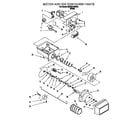 Bauknecht 3XKGN7050F00 motor and ice container diagram
