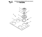 Whirlpool SC8836EBQ2 cooktop and grate diagram