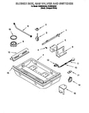 Burner box, gas valves and switches