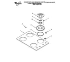 Whirlpool SC8836EBQ3 cooktop and grate diagram