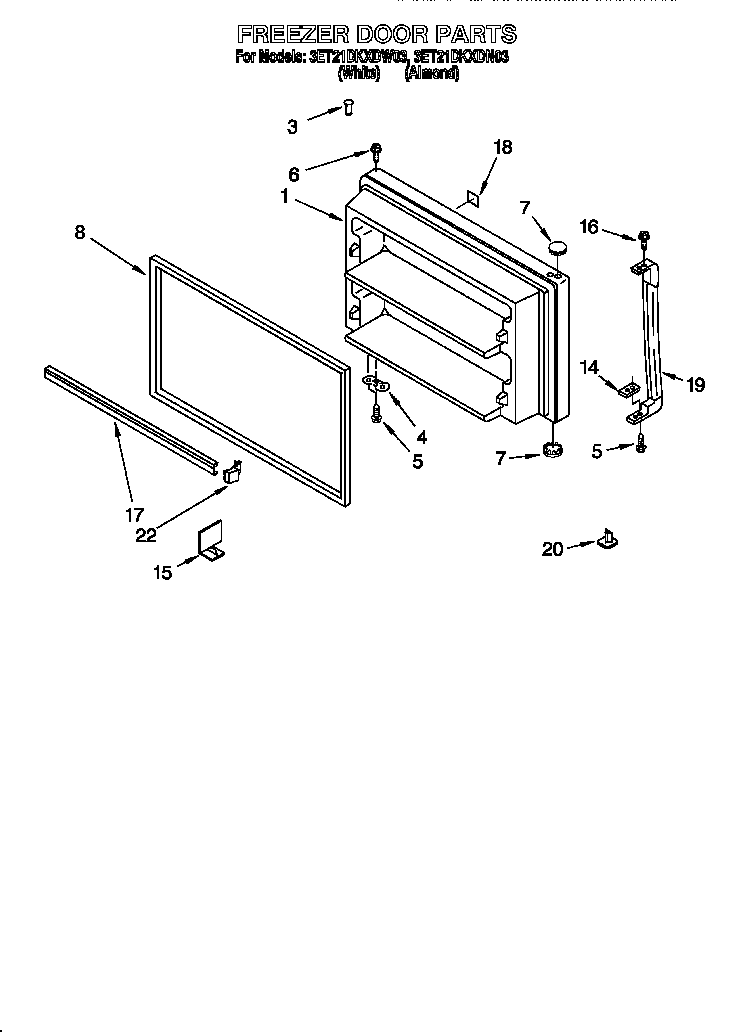 Freezer door
