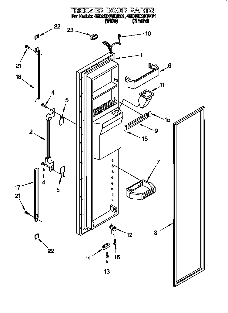 Freezer door