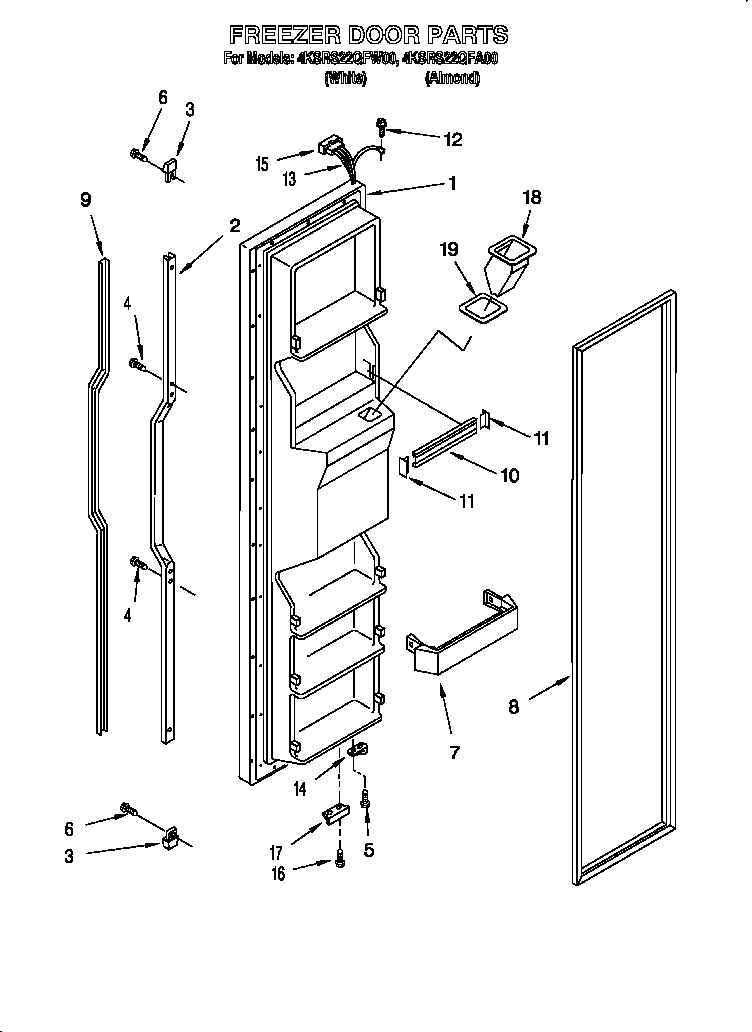 Freezer door