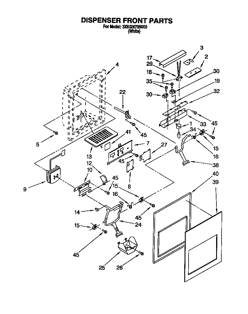 DISPENSER FRONT