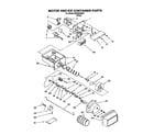 Bauknecht 3XKGN705001 motor and ice container diagram