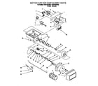 Whirlpool ED25TQXEW00 motor and ice container diagram