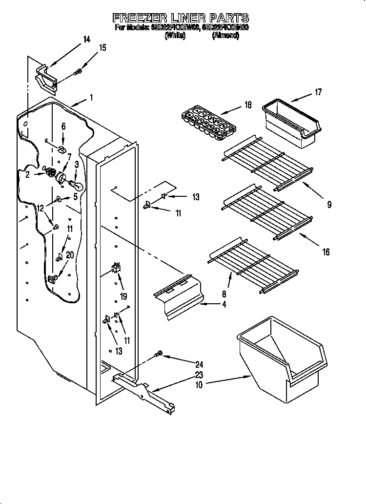 Freezer liner