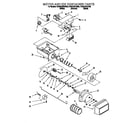 Whirlpool ED25DQXDB06 motor and ice container parts diagram
