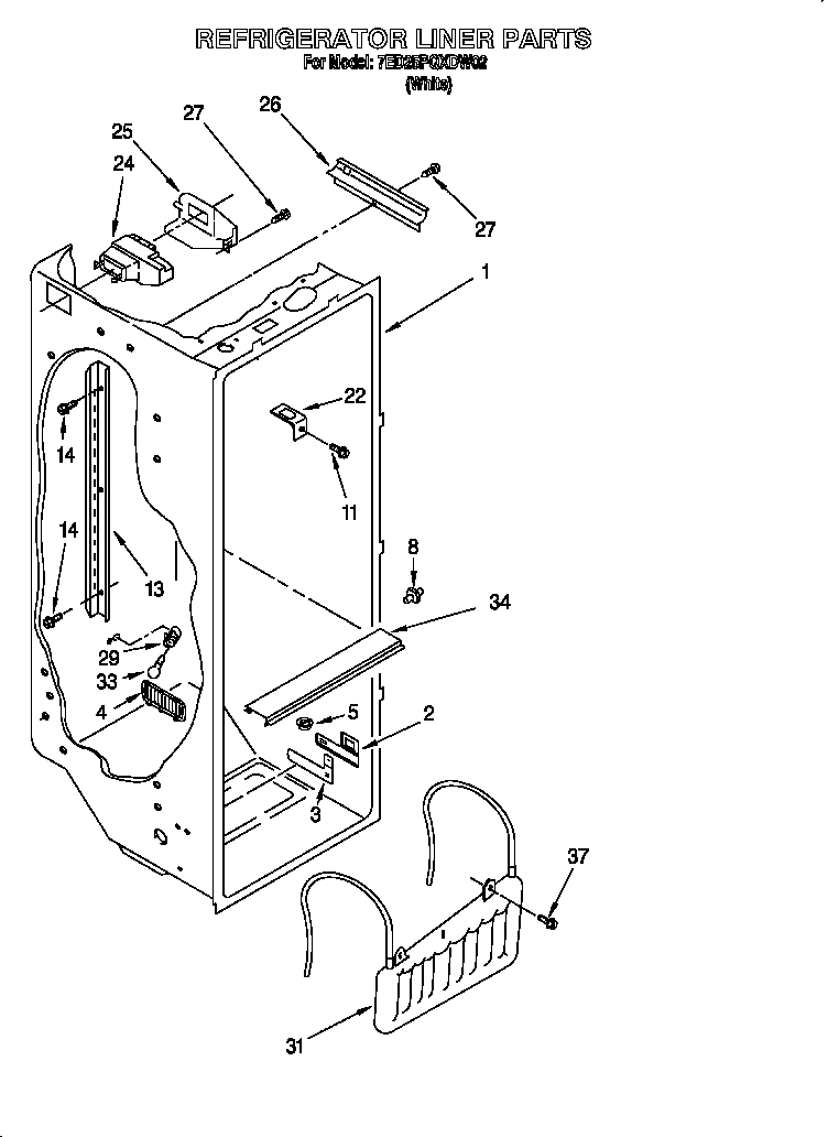 Refrigerator liner parts