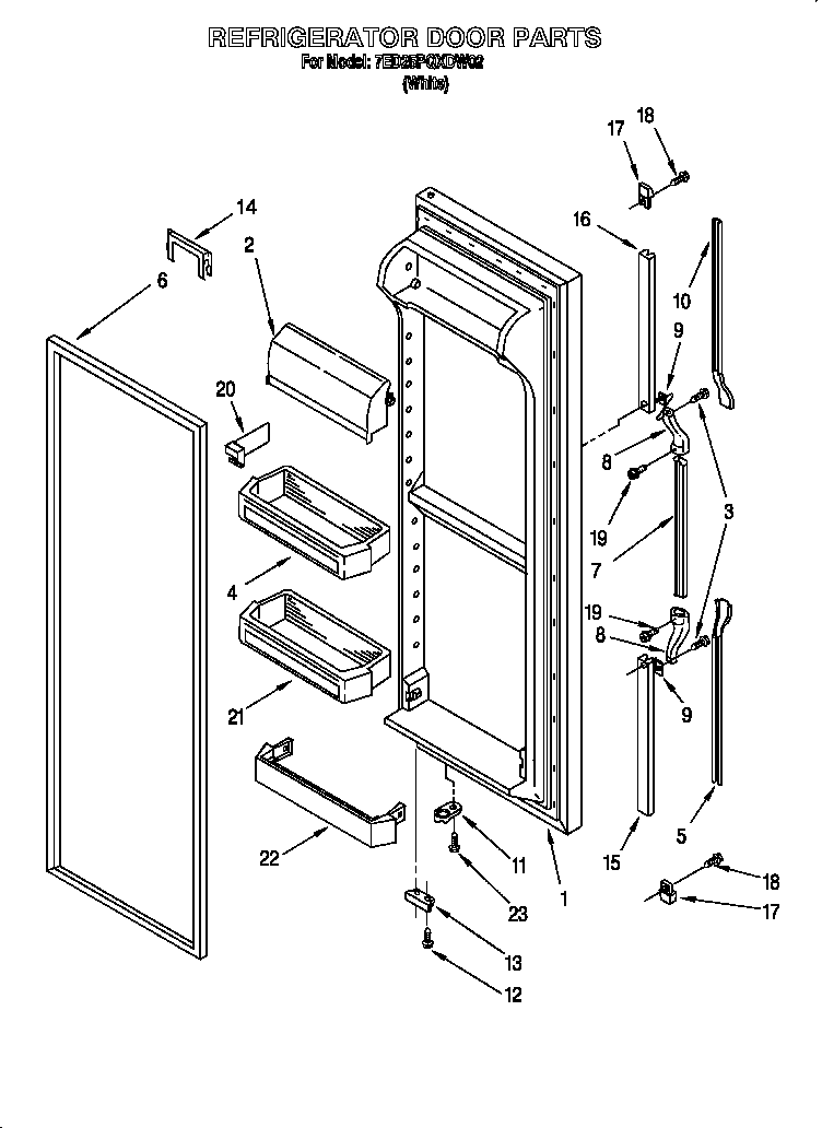 Refrigerator door parts