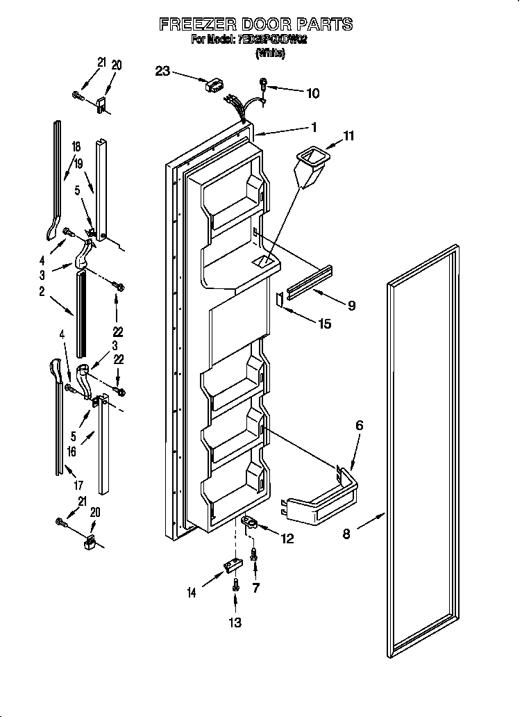 Freezer door parts