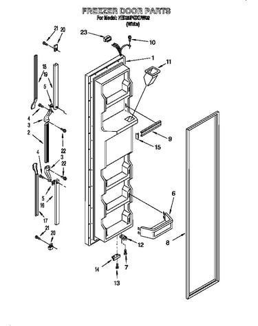 Freezer door parts