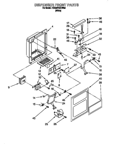 Dispenser front parts