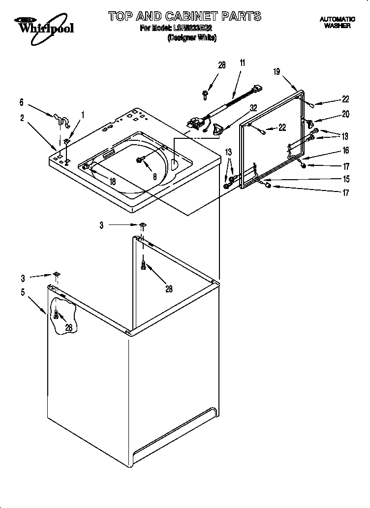 Top and cabinet parts