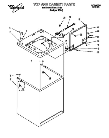 Top and cabinet parts