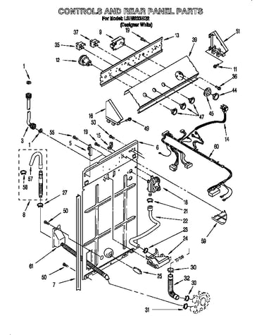 Controls and rear panel parts