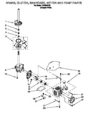 Brake, clutch, gearcase, motor and pump parts