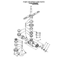 Whirlpool 7DP840CWDB0 pump and spray arm parts diagram