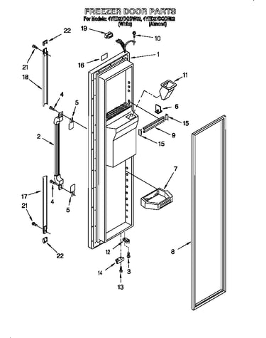 Freezer door parts