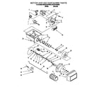 Whirlpool 8ED27DQXDN03 motor and ice container parts diagram