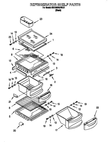 Refrigerator shelf parts