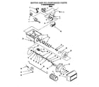 KitchenAid KSRB22QFBL01 motor and ice container parts diagram
