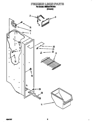 Freezer liner parts