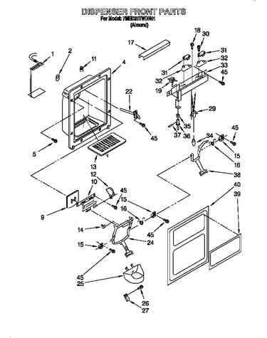 Dispenser front parts