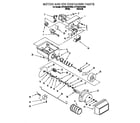 Whirlpool 4YED25DQDN02 motor and ice container parts diagram