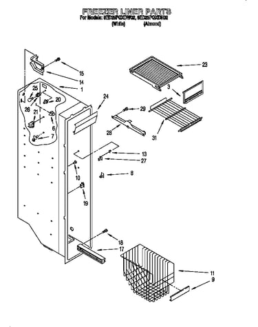 Freezer liner parts