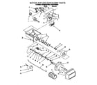 Whirlpool 8ED25PQXDW02 motor and ice container parts diagram