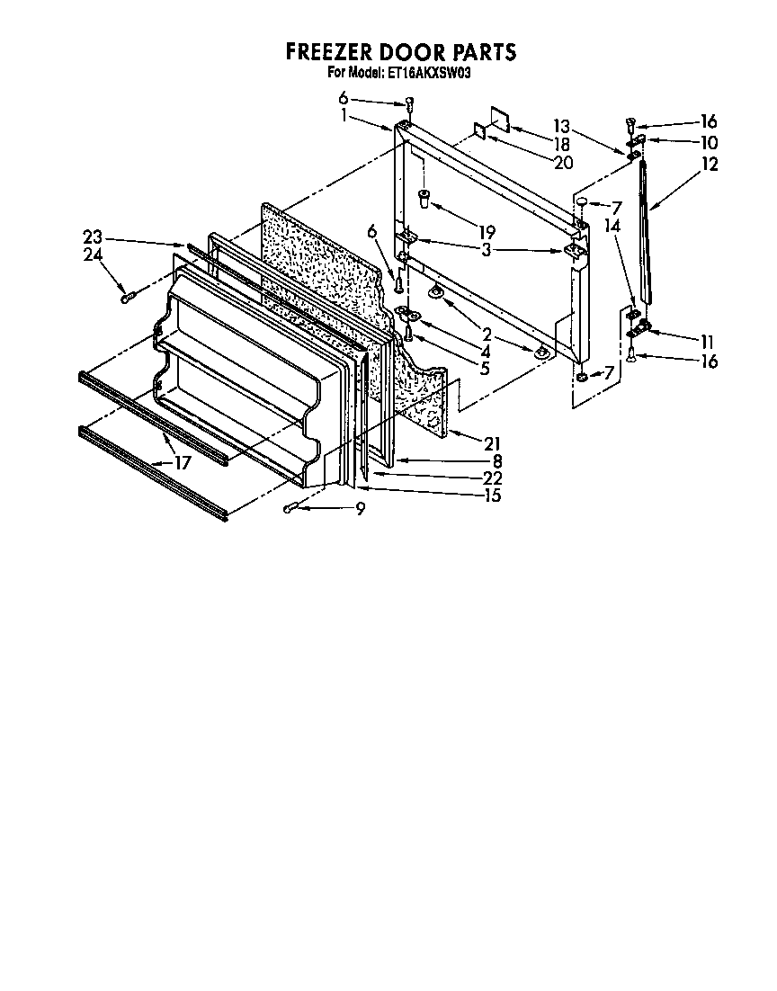 Freezer door parts