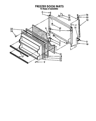 Freezer door parts