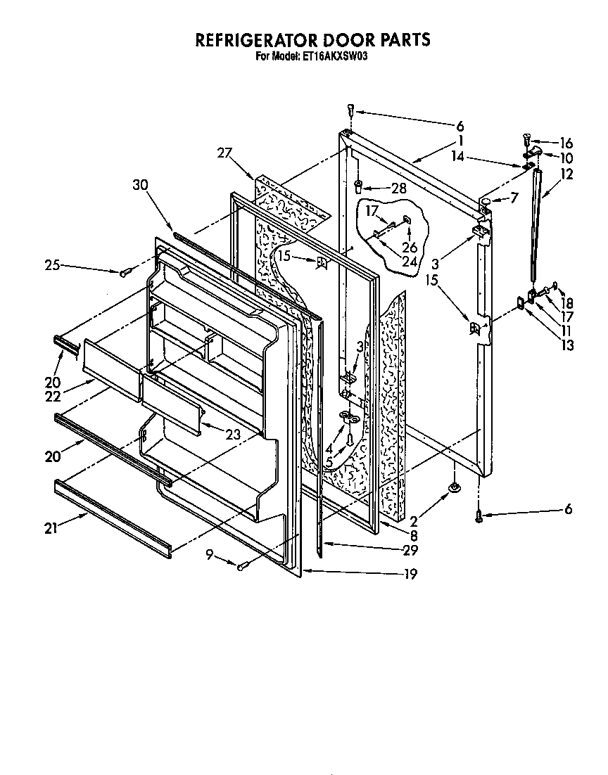 Refrigerator door parts